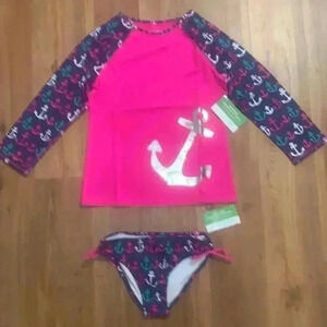 Garnet Hill Girl’s Anchor Rashguard Set